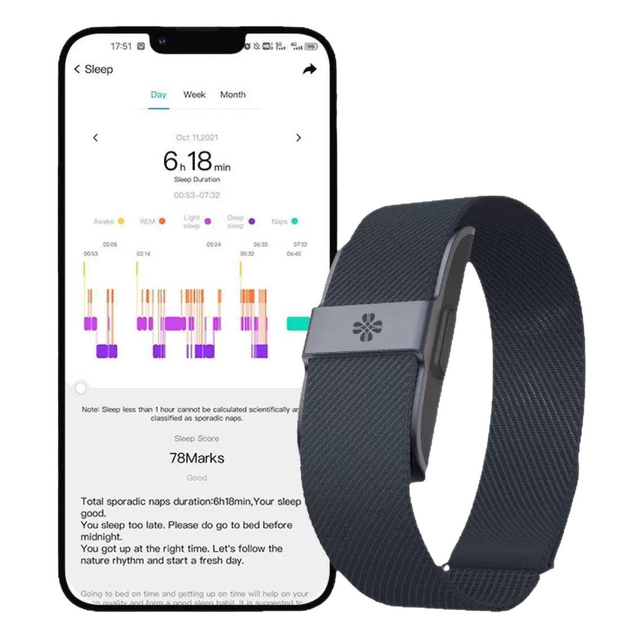 Smart Watch Sports Bracelet Carbon Fiber Weaving Band Life-Waterproof Heart Rate Monitoring Step-Counting Blood Oxygen Body
