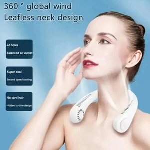 2024 1200mAh New Mini <b>Neck</b> Mounted Fan Portable Bladeless <b>Neck</b> Rechargeable Air <b>Cooler</b> 3 Speed Mini Summer Sports Fan Outdoor - Product Image 6