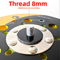 Plateaux de polissage pour voiture Moka, tampons de ponçage à sec perforés de 6 pouces, disques abrasifs pneumatiques de 150 mm avec support en velours et adhésifs