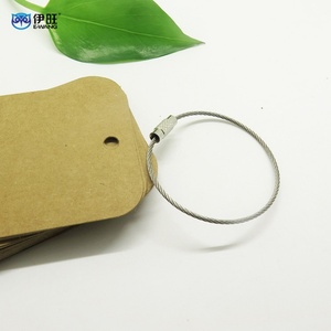Etiqueta de equipaje de fábrica con cable de acero inoxidable y llaveros - Product Image 5