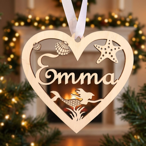 Minimalist Handmade Wooden Hanging Ornament with Modern Holiday Style and Warmth - Product Image 3