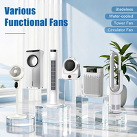 Ventilador de Techo Oscilante sin Aspas con Control Remoto, Temporizador y Motor sin Escobillas para Hogar, Oficina y Hotel