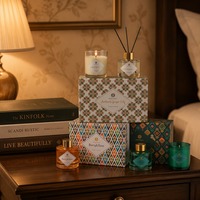 Diffuseur de parfum sans flamme fait main et écoresponsable, ensemble de bougies votives en cire de soja, coffret cadeau de luxe pour hôtel, maison, Halloween, fêtes