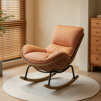 Fauteuil inclinable moderne et chaise longue de balcon, fauteuil de salon, chaise à bascule capitonnée pour chambre, hôtel, appartement