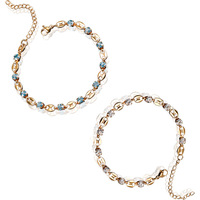 Bracelet Chaîne en Acier Inoxydable Plaqué Or 18K avec Diamants, Style Bohème, Anti-ternissement, Étanche, Bijou Tendance, Bracelet Porte-Bonheur, Vente en Gros