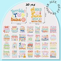 Combinaison pour bébé, transfert thermique DTF, impression de slogan amusant de haute qualité, autocollants à repasser pour vêtements d'enfants et de tout-petits, vente en gros