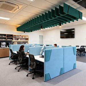 Panneaux acoustiques suspendus pour <span class=keywords><strong>plafond</strong></span> de bureau, en feutre PET 100%, absorbant le son, réduisant le bruit, pour bâtiments commerciaux - Product Image 4