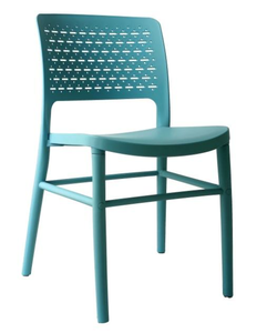 Modern Minimalist <b>Stackable</b> PVC Commercial <b>Dining</b> <b>Chair</b> with Perforated Back for Home Cafe Banquet & Restaurant Use - Product Image 1