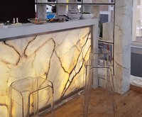 Comptoir de bar sur mesure avec éclairage LED moderne pour hôtel, bar, salle de sport, café, restaurant, boîte de nuit, design de comptoir de bar pour restaurant