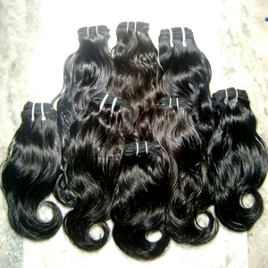 Extensions de cheveux indiens Remy 100% naturels non traités de qualité supérieure, style ondulations et boucles, double trame machine, 100g - Product Image 1