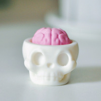 Nouveau design – Bouton de décompression en forme de cerveau fantôme d'Halloween imprimé en 3D pour loisirs créatifs en plastique – Clicker anti-stress