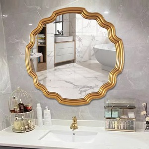 French Vintage Thin Retro Design Metal Edge Framed Wall Mounted <b>Bathroom</b> Decor <b>Mirror</b> with LED 3 Dimmable <b>Light</b> Colors - Product Image 4