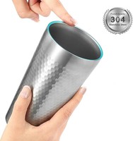 Mélangeur à Cocktail professionnel motif nid d'abeille isolation sous vide tasse à Cocktail en acier inoxydable 304 outil de mélange antidérapant