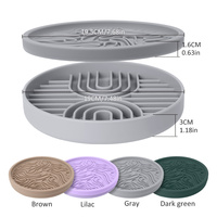 Gamelle pour chien en silicone de qualité alimentaire sans BPA, ensemble distributeur lent antidérapant avec couvercle tapis à lécher