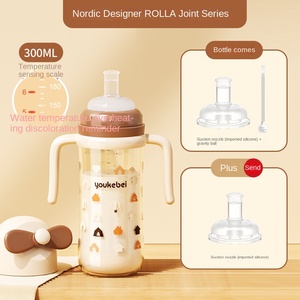 Produits pour bébés OEM personnalisés, sans BPA, gobelets à lait pour bébés, à large ouverture, avec poignée, anti-éclaboussures, biberon portable pour bébés - Product Image 5