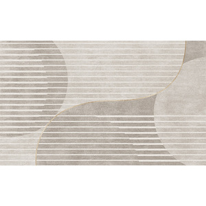 EIFFEL HOME Tapis rayé moderne et minimaliste en fibre de polyester pour salon, chambre et bureau, nettoyable au aspirateur, sur mesure - Product Image 2