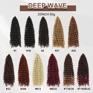 Bán buôn tổng hợp sâu sóng Xoắn Tóc mở rộng lượn sóng sâu xoăn Ombre Bím Tóc <span class=keywords><strong>Crochet</strong></span> bện tóc xoắn sâu - Product Image 6