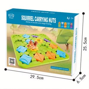 Jeux de société STEM : Casse-tête de construction de pistes pour enfants – 118 défis – Blocs de construction logiques pour développer la pensée (Écureuil) - Product Image 3