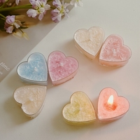 Duftende kleine handgemachte Valentinstagsgeschenke Teelichter Aromatische Kerzen Herzförmige Aromatherapie-Teelichter Duftkerze