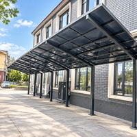 Abri de voiture en aluminium avec toit en polycarbonate pour garage simple