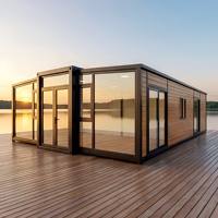 Maison conteneur extensible de 20 pieds, 2 chambres, petite maison préfabriquée, maison modulaire préfabriquée, maison pliable à vendre