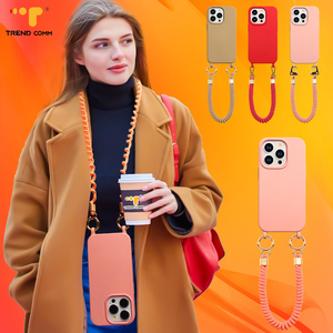 <span class=keywords><strong>Coque</strong></span> de téléphone en Silicone de haute qualité <span class=keywords><strong>avec</strong></span> sangle élastique pour <span class=keywords><strong>iPhone</strong></span> 15 CrossBody collier lanière <span class=keywords><strong>cordon</strong></span> de protection - Product Image 3