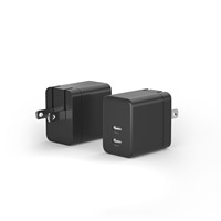 Cargador de Pared Plegable de 35W con Enchufe KC PSE, Super Mini, Carga Rápida PD 3.0 Tipo C GaN, Adaptador de Corriente para iPhone 16 17 y Teléfonos Móviles