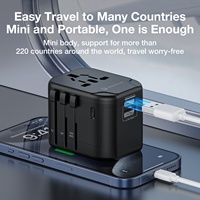 Adaptateur de voyage universel Wontravel tout en un convertisseurs de puissance internationaux dans le monde chargeur mural prise d'alimentation pour USA EU UK AUS