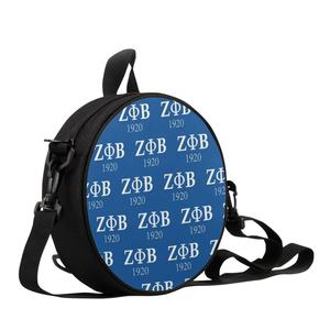Sac à bandoulière rond personnalisé ZPB Zeta Phi Beta 1920, grand sac à dos à lettres <span class=keywords><strong>grecques</strong></span> pour sororité et fraternité, sac à bandoulière simple pour femme - Product Image 2