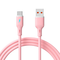 Kabel Pengisian Cepat Original Roman Silicone 6A Kabel Data Tipe-C Cocok untuk Pengisian Daya Ponsel Android Huawei Iphone17