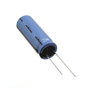 Distribuidor Autorizado UKA0J682MHD Condensador de Aluminio de 6800 uF, 20%, 6.3V, Radial, de Orificio Pasante - Product Image 1