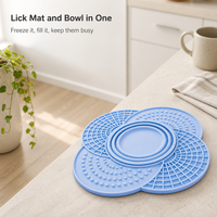 Tapis à lécher imperméable en silicone pour chiens et chats - Bol pour une alimentation lente, design antidérapant, utilisation en intérieur