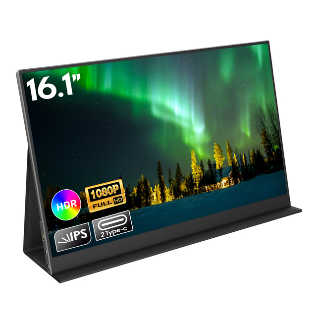 16.1 Inch NEW OEM 13.3 15.6 16 17.3 Inch Gaming Screen 1080P 2K 4K 144HZ IPS Laptop PC LCD Ultra Thin Portable Monitor