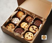 Boîte en carton ondulé pliable avec logo personnalisé, recyclable, facile à assembler, pour l'emballage et la présentation de sushis, gaufres, biscuits