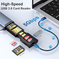 Pour IPhone Android haute vitesse USB 3.0 type-c lecteur de carte SD/TF étui porte-carte SD