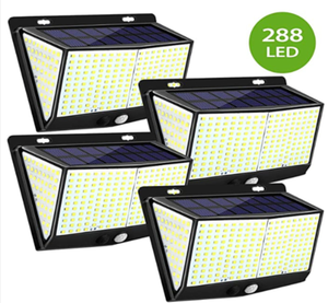 Lampe <span class=keywords><strong>solaire</strong></span> de sécurité à LED pour jardin <span class=keywords><strong>Applique</strong></span> murale extérieure 288 led haute luminosité étanche rechargeable avec détecteur de <span class=keywords><strong>mouvement</strong></span> - Product Image 2