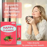Happy Cleaner Poudre d'électrolyte de pastèque Suppléments à base de plantes pour adultes avec croissance des cheveux et densité osseuse améliorée 60 capsules