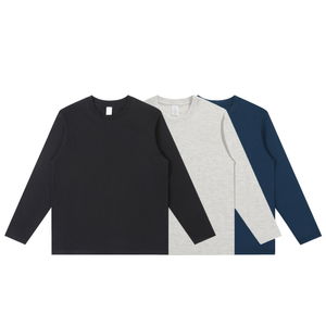 T-shirt a Maniche Lunghe da <span class=keywords><strong>Uomo</strong></span> <span class=keywords><strong>di</strong></span> <span class=keywords><strong>Marca</strong></span> Alta Qualità all'Ingrosso in Cotone 100% Pesante con Logo Personalizzato e Stampa, Vestibilità Regular Fit - Product Image 1