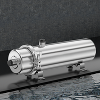 Système de filtration d'eau à membrane d'ultrafiltration PVDF 0,01 micron en acier inoxydable, filtre UF PVDF lavable pour toute la maison