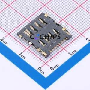 HYCW262-SIM09-150B SIM Card Connector SMD Connector Flip Cover Type Micro SIM Card Card Holder With Card Detection - Product Image 2