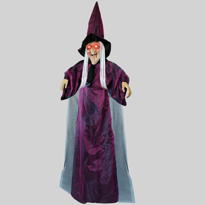 Pendente Fantasma Viola Luminoso Attivabile Vocalmente per Escape Room, Casa Stregata, Halloween, Laurea, Diwali - Product Image 5