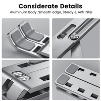 Support portable pour ordinateur portable en aluminium, pliable, support pour ordinateur portable, support réglable, accessoires informatiques