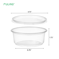 FULING 8/12/16/24/32oz contenants hermétiques transparents pour charcuterie bol en plastique pour salade tasses à fruits avec couvercles