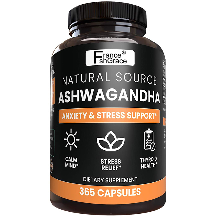 Private Label Natural Organic Dietary Supplement Supports Brain Function Ashwagandha Capsules