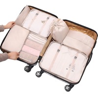 Lot de 7 cubes de compression personnalisés OEM pour voyage, sacs de rangement légers, organisateurs de bagages, vente en gros