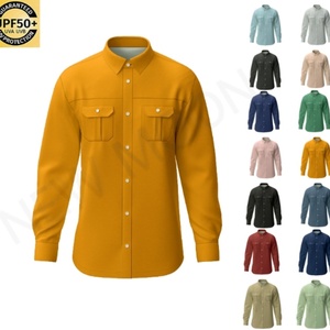 หมวกกันแดด UPF50 ป้องกันรังสียูวี เสื้อตกปลาสีพื้นพิมพ์ลายแบบซับลิเมชั่นสำหรับผู้ชาย - Product Image 1