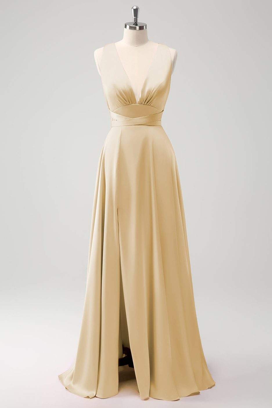 deep purple long ladies maid of honor