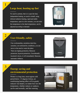 Calentador Portátil de Gas e Infrarrojos LUOQI de 5800W con 3 Ajustes de Calor, Plegable, Tamaño Grande, para Uso en Interiores, GLP/<span class=keywords><strong>Butano</strong></span>/Propano - Product Image 2