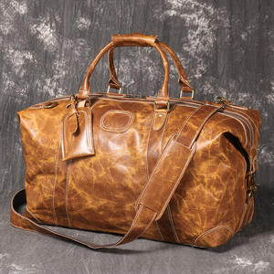 Bolsa de Viaje de Cuero Vacuno de Primera Calidad, Gran Capacidad, para Viajes de Negocios o Fin de Semana, Multifuncional, de Hombro - Product Image 6