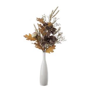 Branche de fleur artificielle en tissu tressé effet miroir, Rose Hortensia, pour décoration intérieure, bouquet de mariage, décoration murale CF01212 - Product Image 5
